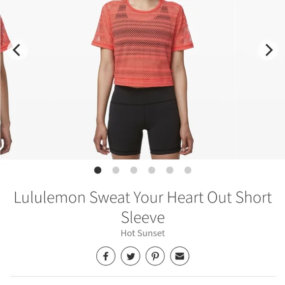 Lululemon sweat your heart out short sleeve - Picture 3 of 7